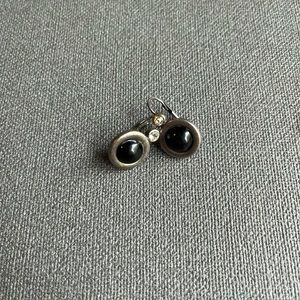 Vintage 90s black crystal earrings